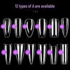 550-Piece Box of Transparent Short Square Nail Tips – Trapezoidal Full and Half Stick, Thin and Durable for Nail Art