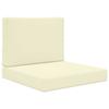 Outdoor Sofa Cushion 2 Pcs Cream Polyester