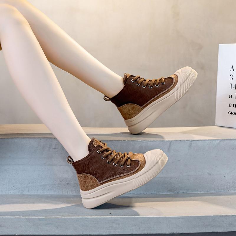 High Top Shoes Flat Board Shoes Casual Sneakers
