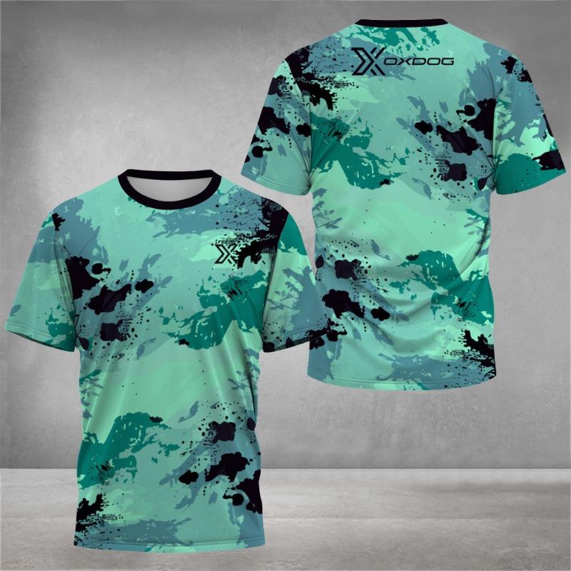 Fashion 3D Tie-Dye Print T Shirt For Men Summer Short Sleeve Outdoor Tennis Sports T-Shirt Casual Breathable Loose Top