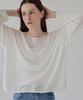 Keullaepeu Linen Boucle Boat Neck Knit_Ivory
