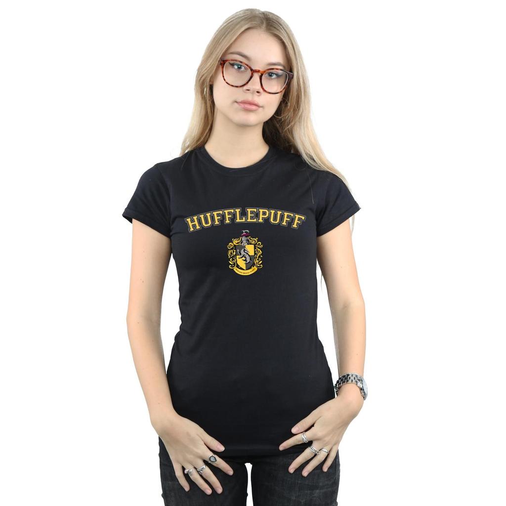 Harry Potter Womens/Ladies Hufflepuff Crest Cotton T-Shirt