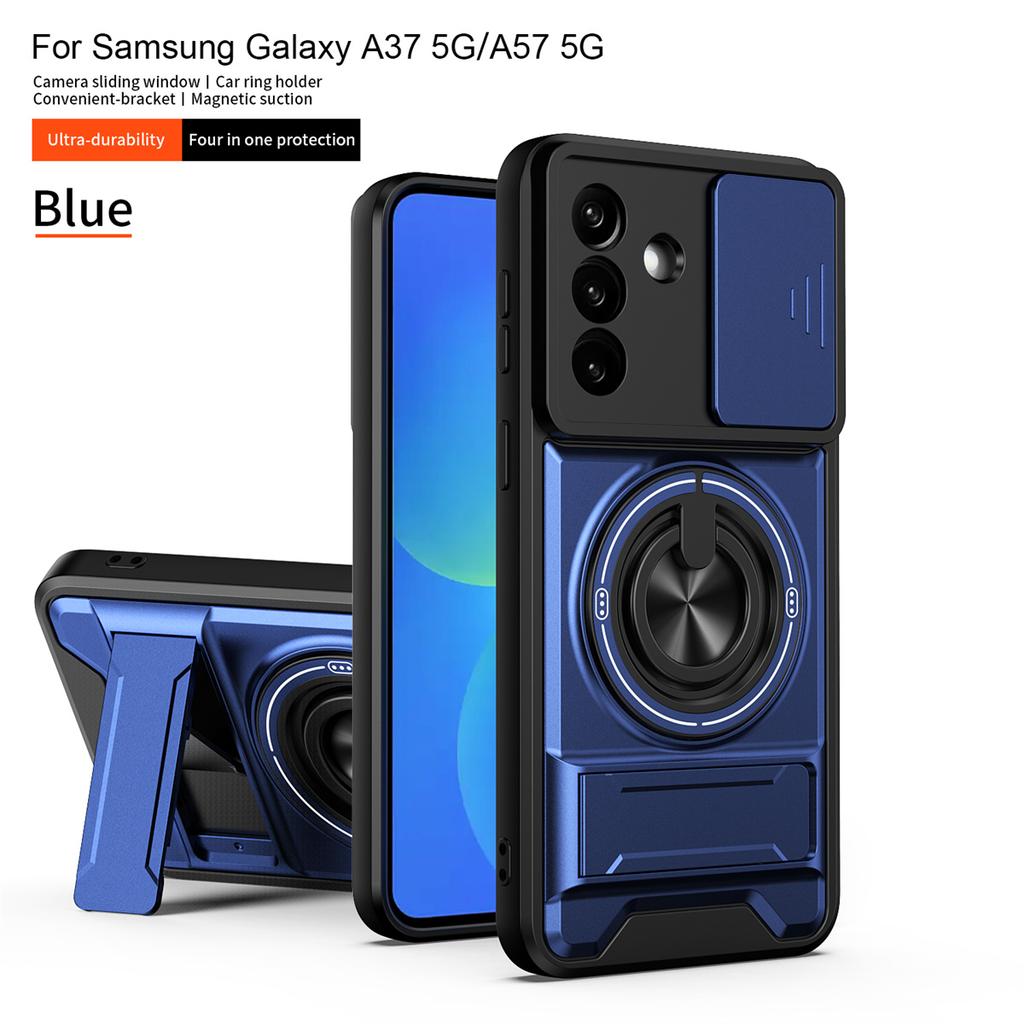 Phone Case for Samsung Galaxy A37 A57 A17 A07 A56 A36 A26 A16 A06 A05 A05S A55 A35 A15 Magnetic Holder Lens Protection Cover