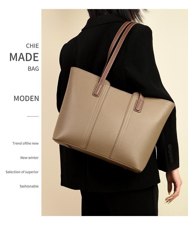 Women's Cross-Border Tote: 2026 Fashionable Large-Capacity Work Handbag