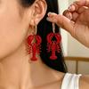 European and American style earrings, personalized lobster geometric shape design, high-end stud earrings, versatile niche earrings