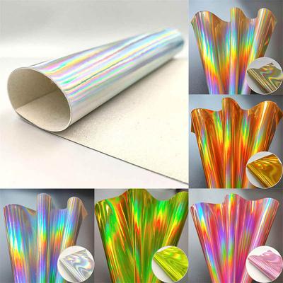 Crafts PU kožené holografické zrkadlo Laser Magic Color Wool Spodná DIY tkanina