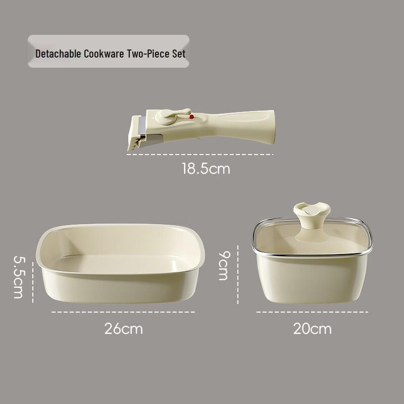 

Квадратная сковорода Zhishi со съемной ручкой