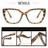 New Model Chic Cat-Eye Glasses: Transparent Frame with Two-Tone Accents, Fashion Eyewear for Women