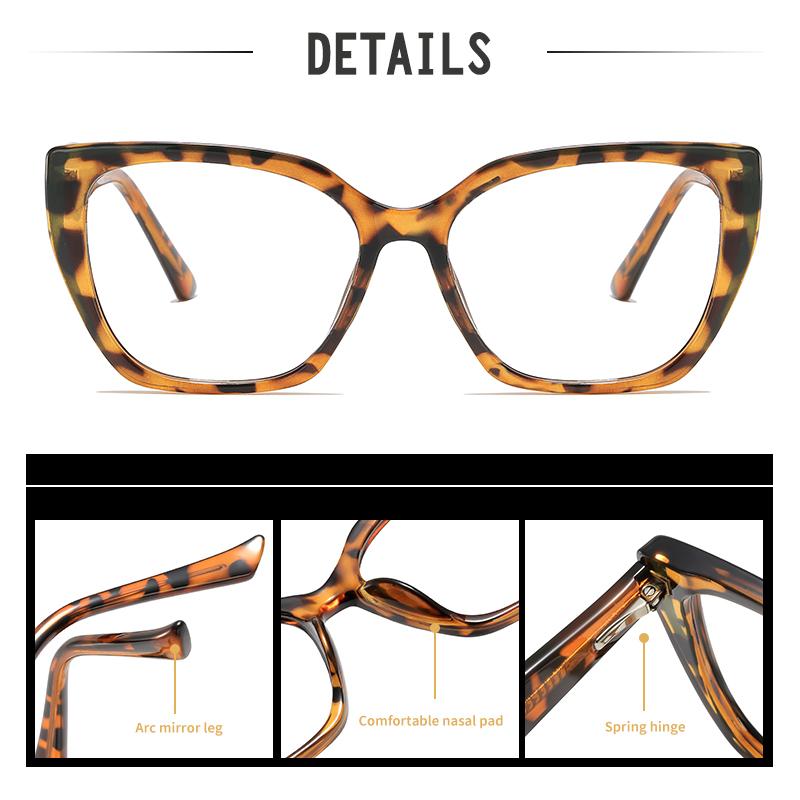 New Model Chic Cat-Eye Glasses: Transparent Frame with Two-Tone Accents, Fashion Eyewear for Women