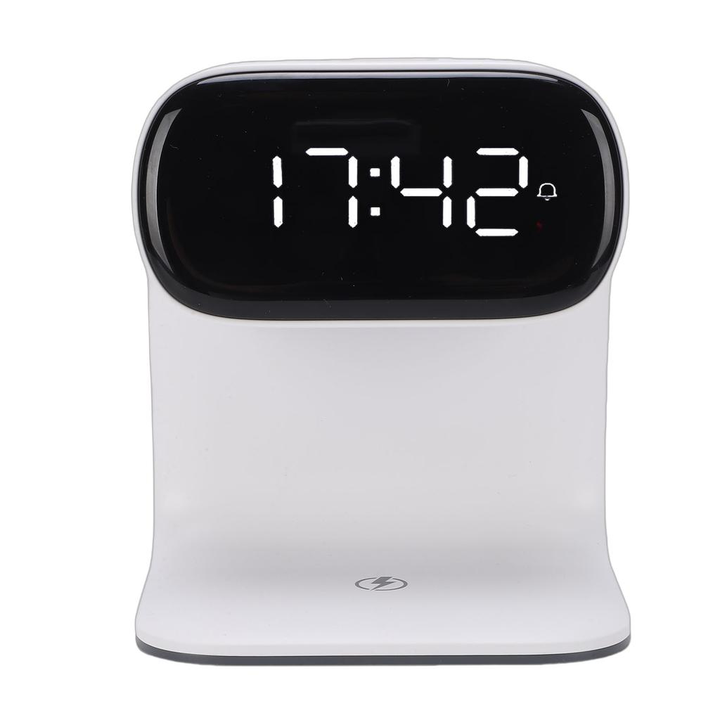 Digital Alarm Clock with Wireless Fast Charging Station 15W Touch Smart Lamp 3 Colors Nightlight for Living Room Bedside