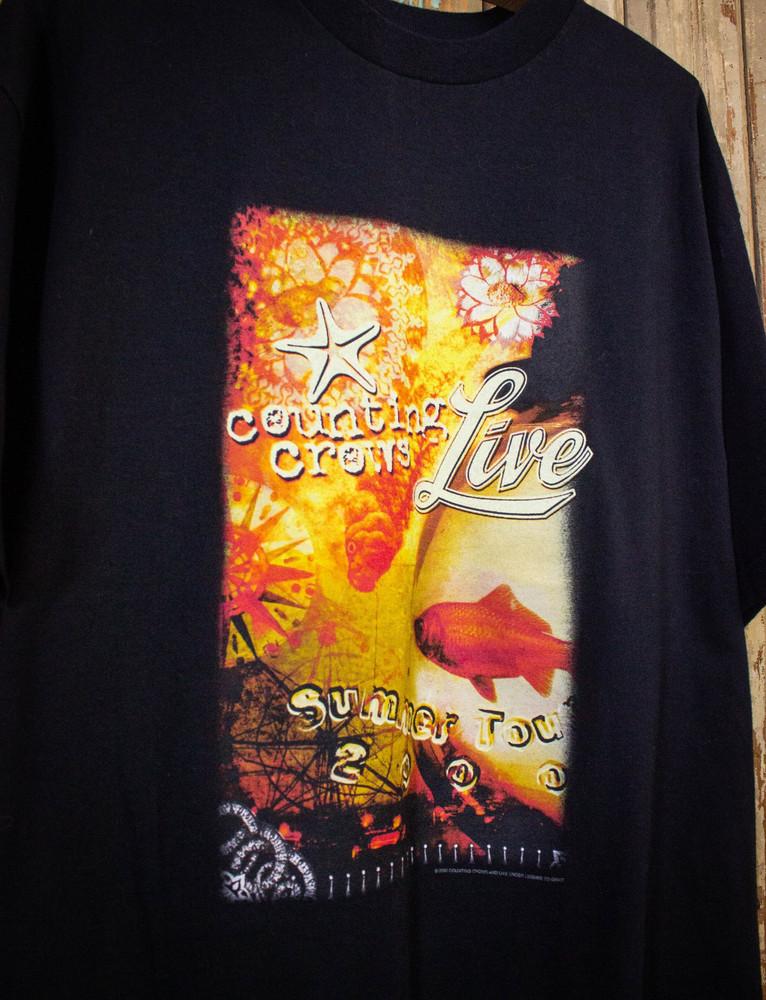 Vintage Counting Crows Summer Tour Concert T Shirt 2000 Black  JJ5756