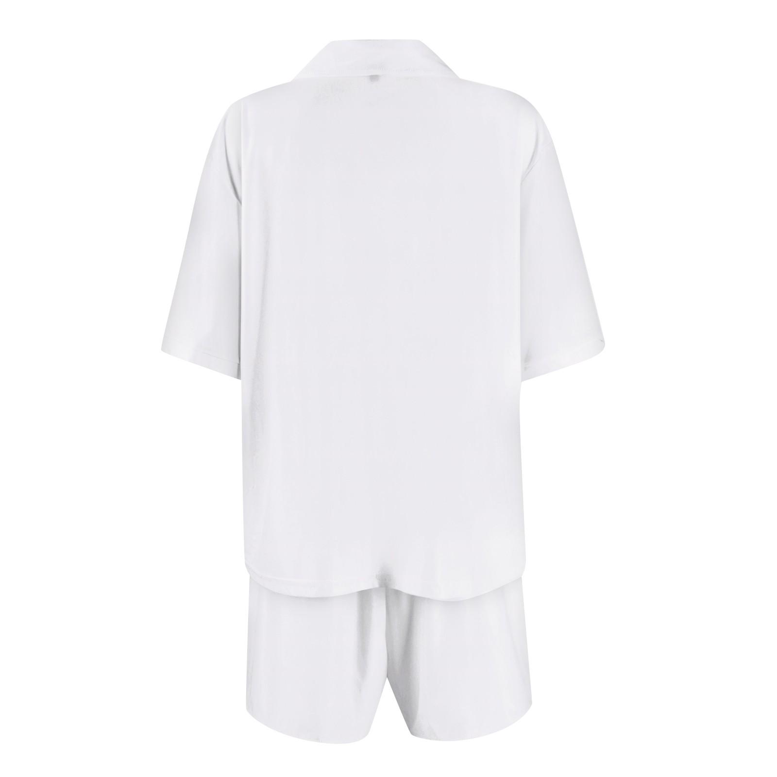 Женская шелковая пижама с коротким рукавом из сатина — фото 4