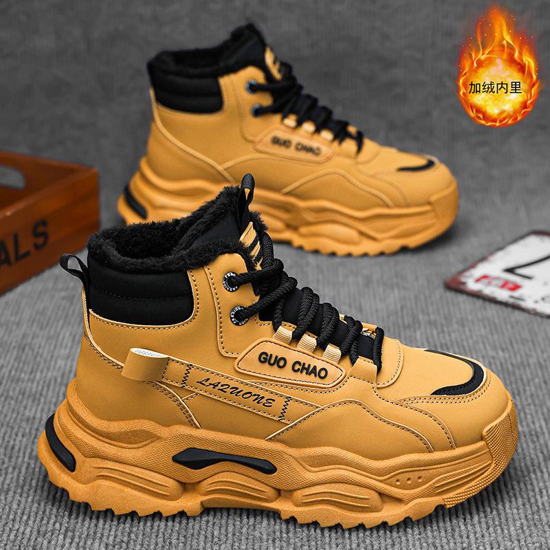 Boots winter new velvet warm thickened outdoor cold-proof leisure sports cotton shoes