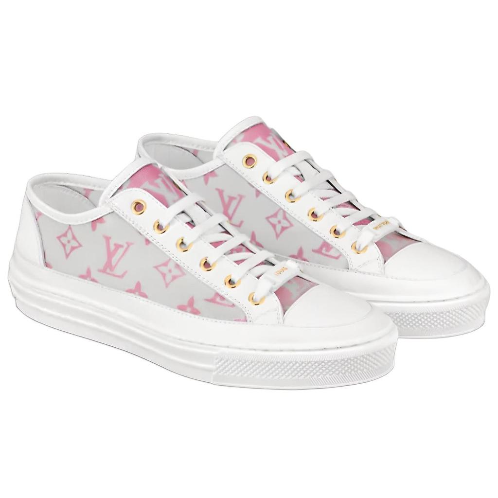 LOUIS VUITTON Stellar Sneakers 'White Grey Pink' Women's 1A8NLD