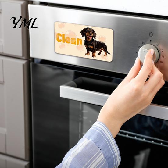Removable Dishwasher Magnet Cartoon Animal Dirty Clean Magnet, Magnetic Indicator, Double-sided Dish Washing Machine Decoration Kitchen