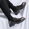 Britische lässige Lederschuhe Herren formelle Kleidung Business Plateauhöhe Erhöhung ein Pedal 2024 neue Herrenschuhe 39569-R