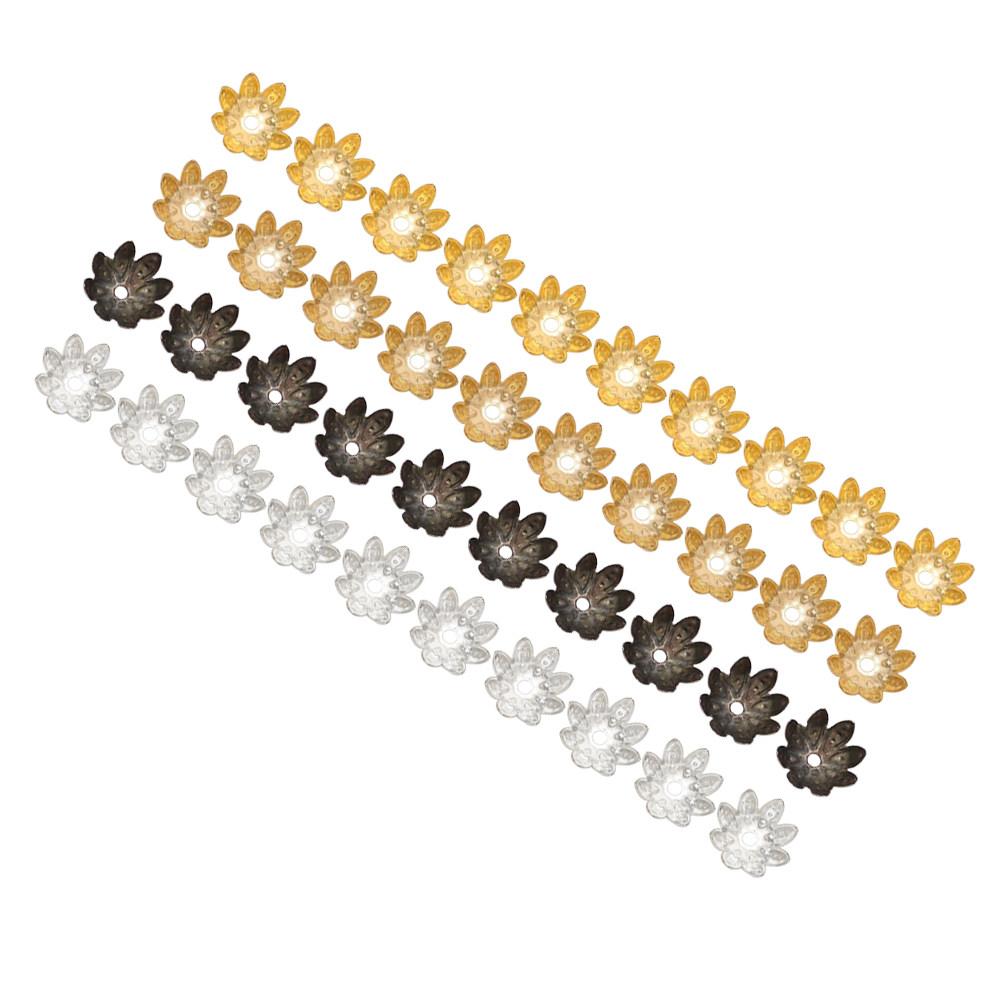 500Pcs 8Mm Vintage Bead Caps Pendant Metal Flower Spacer End Caps for DIY Jewelry Making Necklaces Bracelets Anklets Charm