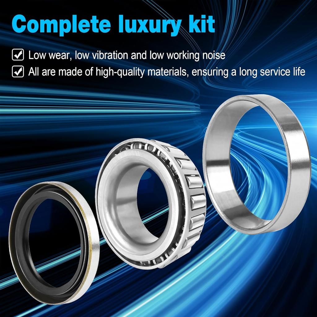 Set Of 2 Trailer Bearing Kit L68149 L44649 Boat Trailer Axle Wheel Hub Bearings Fits For 1-3/8" To 1-1/16" 3500 Lbs Trailer Axle, 171255TB/10-19