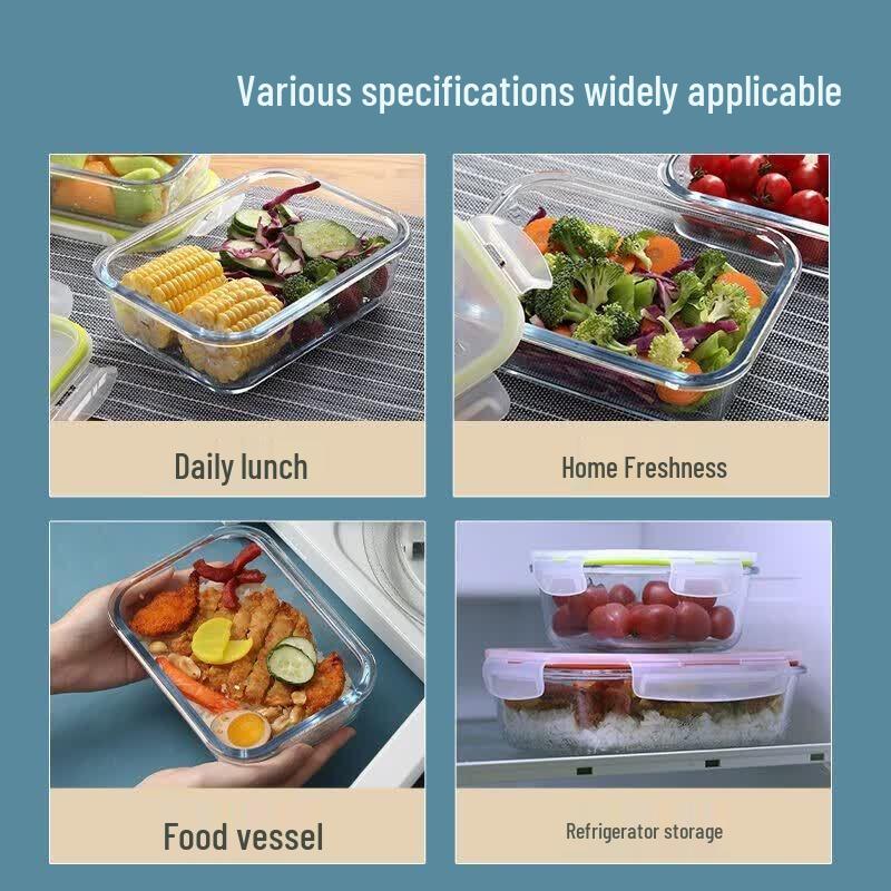 Camellia Microwave-Safe Glass Food Storage Containers