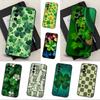 Four Leaf Clover Lucky Art For Samsung Galaxy A53,31,52,72,41,22,73,32,71,Note,J7,8,9,5G Soft Black Silicone Phone Case
