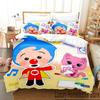 Stampa 3D Plim Cartone Animato Plim Set Letto Ragazzi Ragazze Misura Singola Queen King Copripiumino Federa Letto ragazzi Adulto Tessile per la Casa