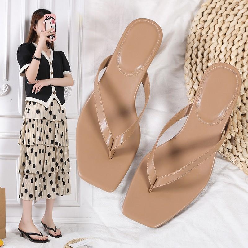Sexy Super-hohe Absätze Hausschuhe Designer Zehensteg Sandalen mit Absatz Damenschuhe 2026 Sommer Elegante Flip-Flops Trend Stilettos Pumps