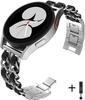 20mm 22mm Armband für Samsung Galaxy Watch 4 3 5 Pro 45mm Active 2 Gear S3 Luxuriöses Leder+Metall Armband Huawei Watch GT/2//3 Armband