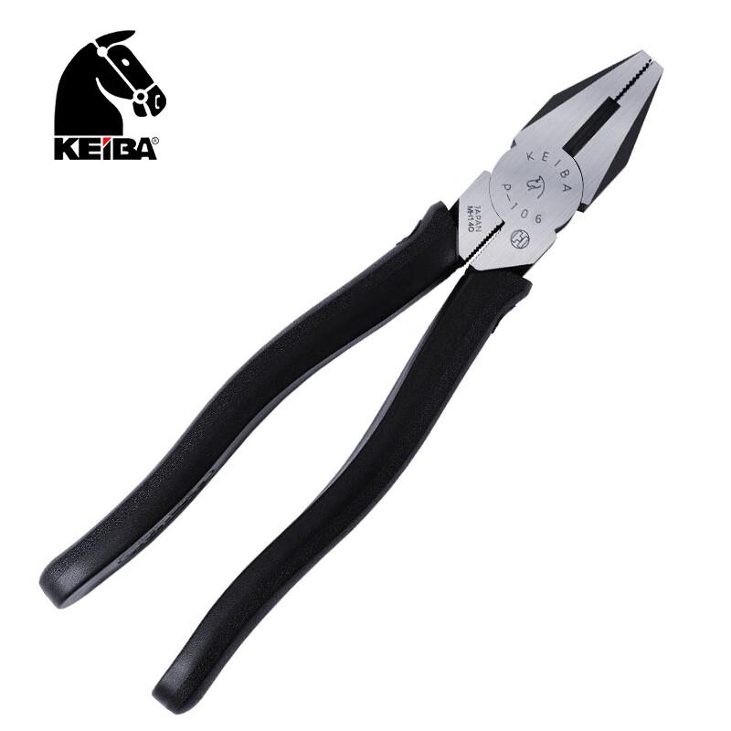 KEIBA P-106 Japanese Carbon Steel Combination Pliers, 6-inch