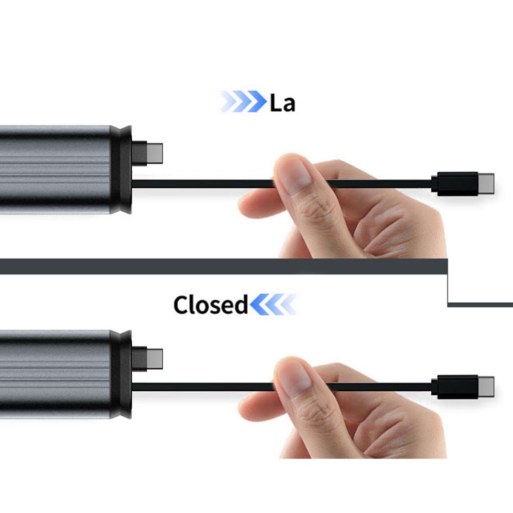4 In 1 Car Charging Adapter with Star Projector Light Retractable Cable Double USB C & USB A Fast Car Charger for Phone
