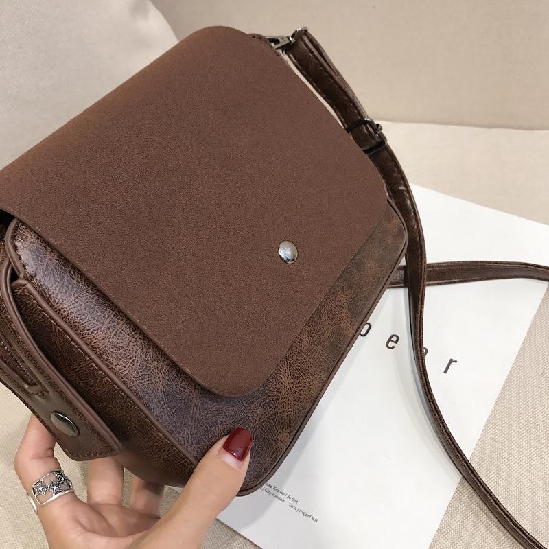 Женская сумочка из матовой натуральной кожи коричневый — фото 8