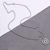 Broken Gear Men's and Women's Trendy Hip-hop Niche Accessories Titanium Steel Simple Jewelry Pendant Necklace