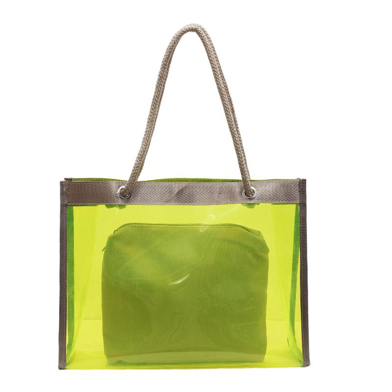 

Сумка-тоут женская прозрачная сумка через плечо зелёный