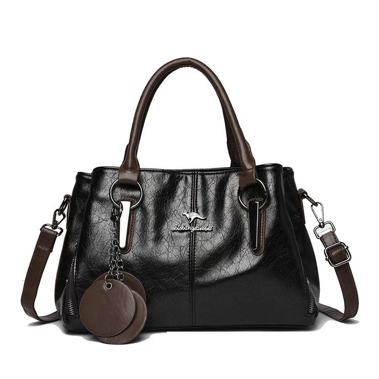 Multi-compartment tote bag women s shoulder messenger bag чёрный