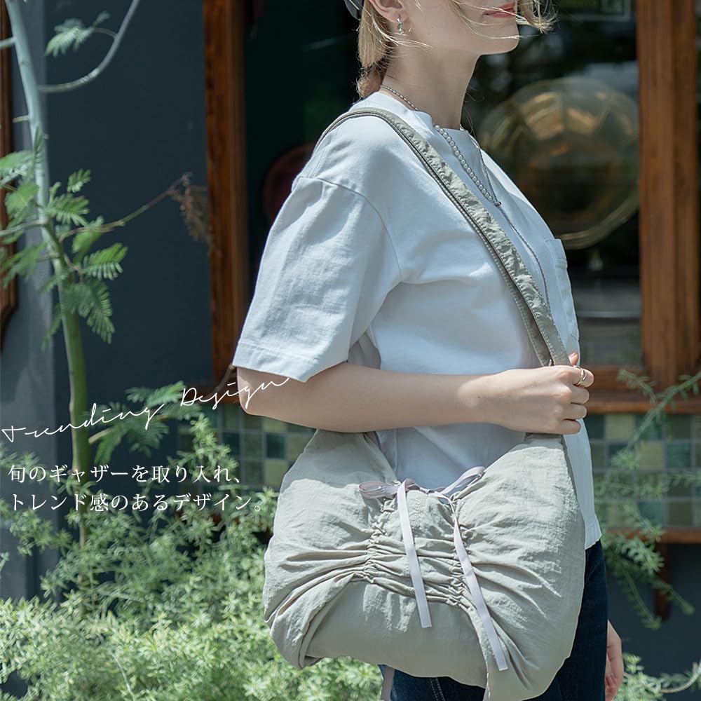 Rename Ribbon Butterfly Gathered Shoulder Tote Bag RSN24040IVF