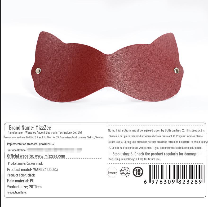 Miji Interactive Cat Ear Blindfold for Adult Roleplay - SM Fantasy Flirting Eye Mask (200/box)