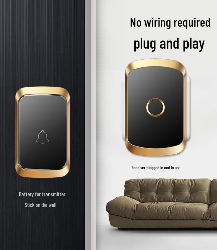 Ultra-Long Range Wireless Waterproof Doorbell with Outdoor Smart Button & Elderly Call Button