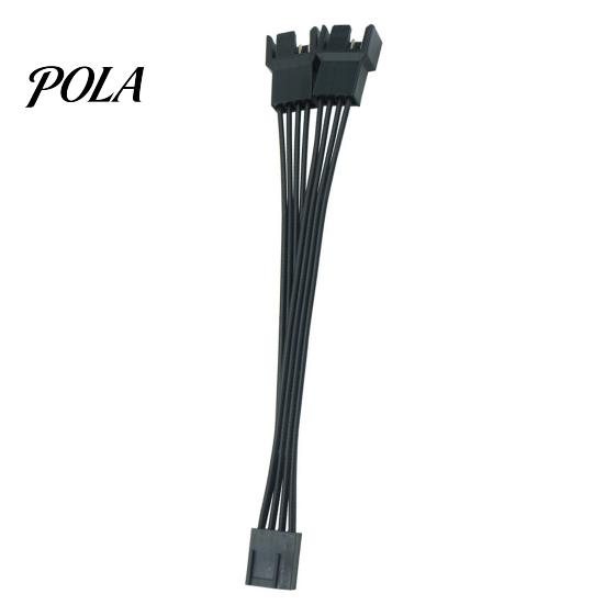 PWM Fan Splitter Cable 13.5cm Professional Tinned Copper Wide Compatibility 1 Hub to 2 4 Pin Extension for Desktop Corrosion-resistant