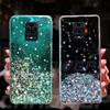 Soft TPU Case For Xiaomi Redmi 9 9AT 9C NFC 8 8A Glitter Bling Stars Phone Case Coque For Redmi Note 9S 9 8T 8 Note9 Pro Max Back Cover Shell Bumper