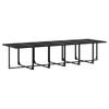 VidaXL 17 Pcs Garden Dining Set Black Cushions Wicker, Outdoor Dining Set, Dining Furniture of 3295072