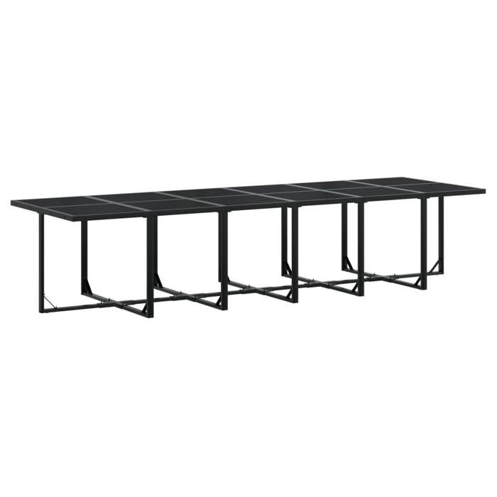 VidaXL 17 Pcs Garden Dining Set Black Cushions Wicker, Outdoor Dining Set, Dining Furniture of 3295072