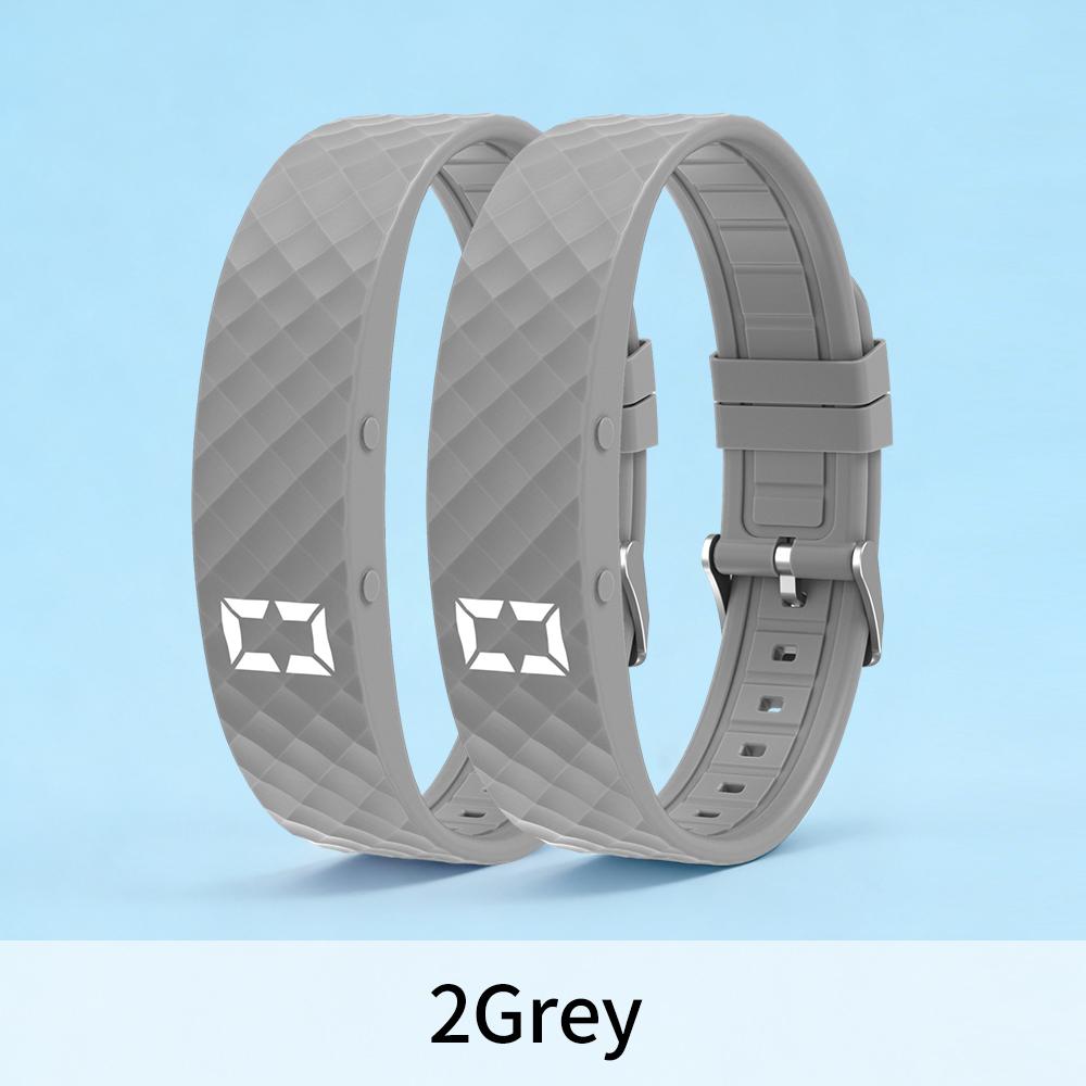 Braccialetto Intelligente LED Digitale Impermeabile Smart Clock Smartband Con contapassi per la corsa Monitor Smart Band Allarme Vibrante Promemoria