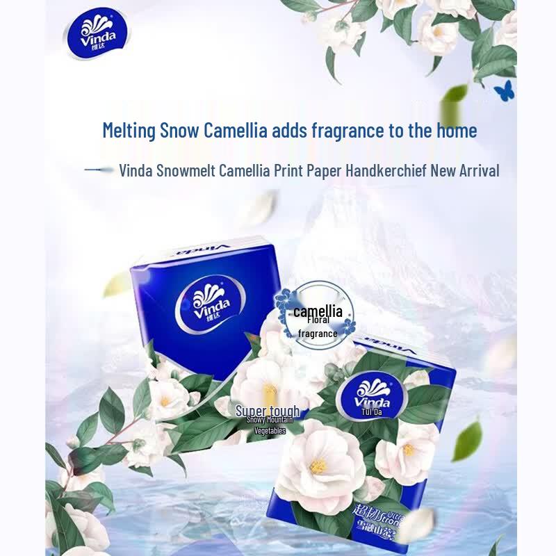 Vinda Camellia Scent 4-Ply Handkerchief Tissues