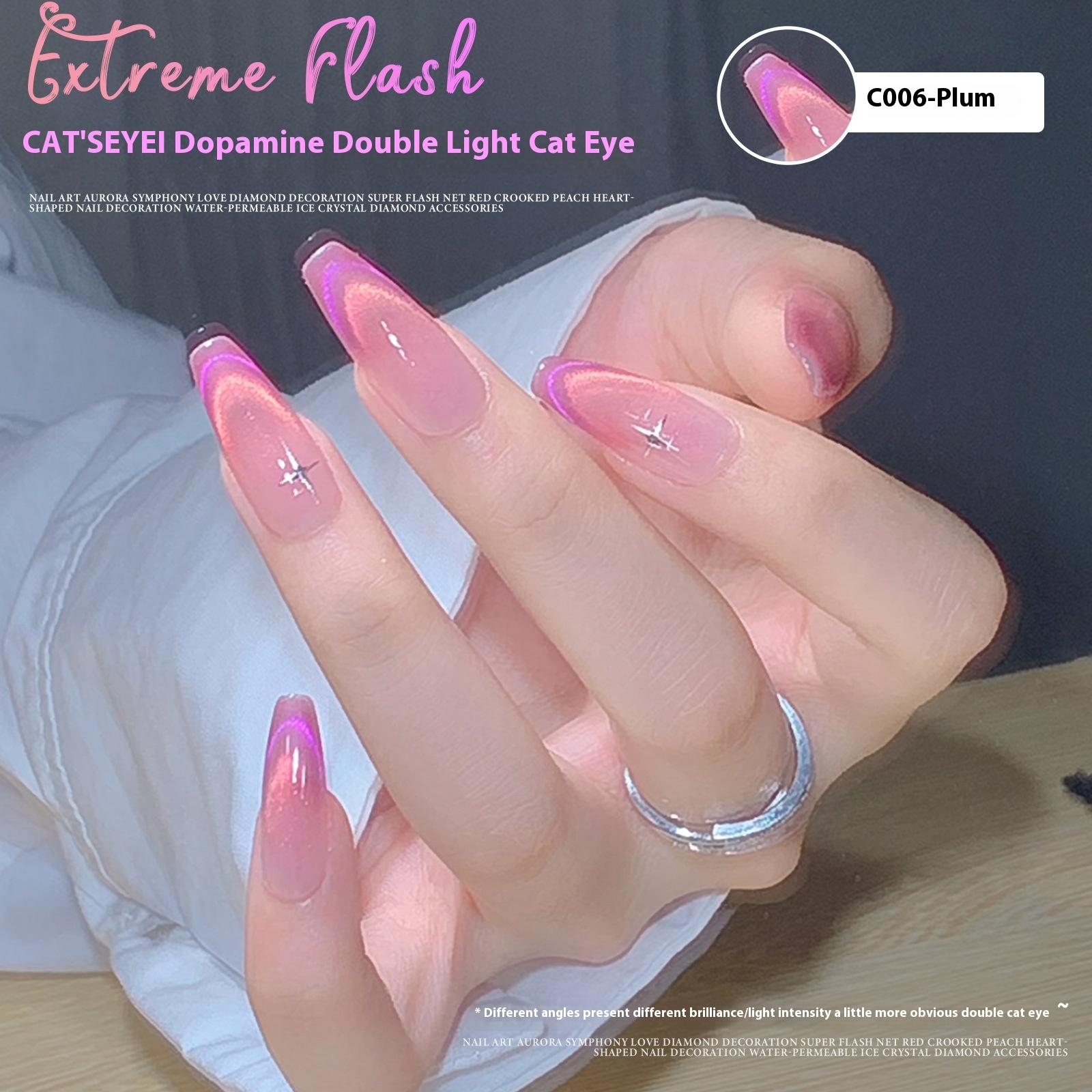 

Dopamine Double Light Cat s Eye Лак для ногтей Клей Отбеливающий Популярный Spar Cat s Eye Фототерапевтический Клей