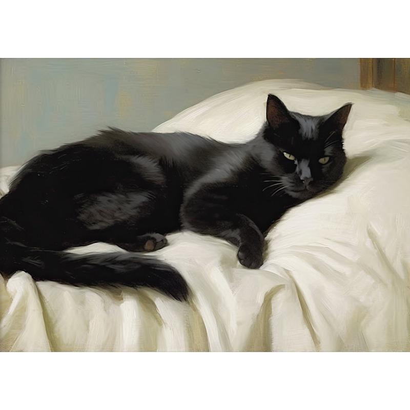Vintage Easter Rabbit Black Cats Ginger Cat Sleep Swans Duck Owl Animal Poster Canvas Painting Print for Living Room Home Decor