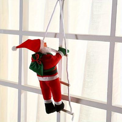 Christmas Santa Claus Climbing Ladder Doll Christmas Tree Hanging Decoration Indoor Door Wall Christmas Pendant New Year Gifts
