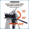 Fotopro Panoramic Fluid Head Drag Pan Head Video Camera Tripod with QR Plate for Vlogging and Live Streaming Video Shooting (MH-6S)