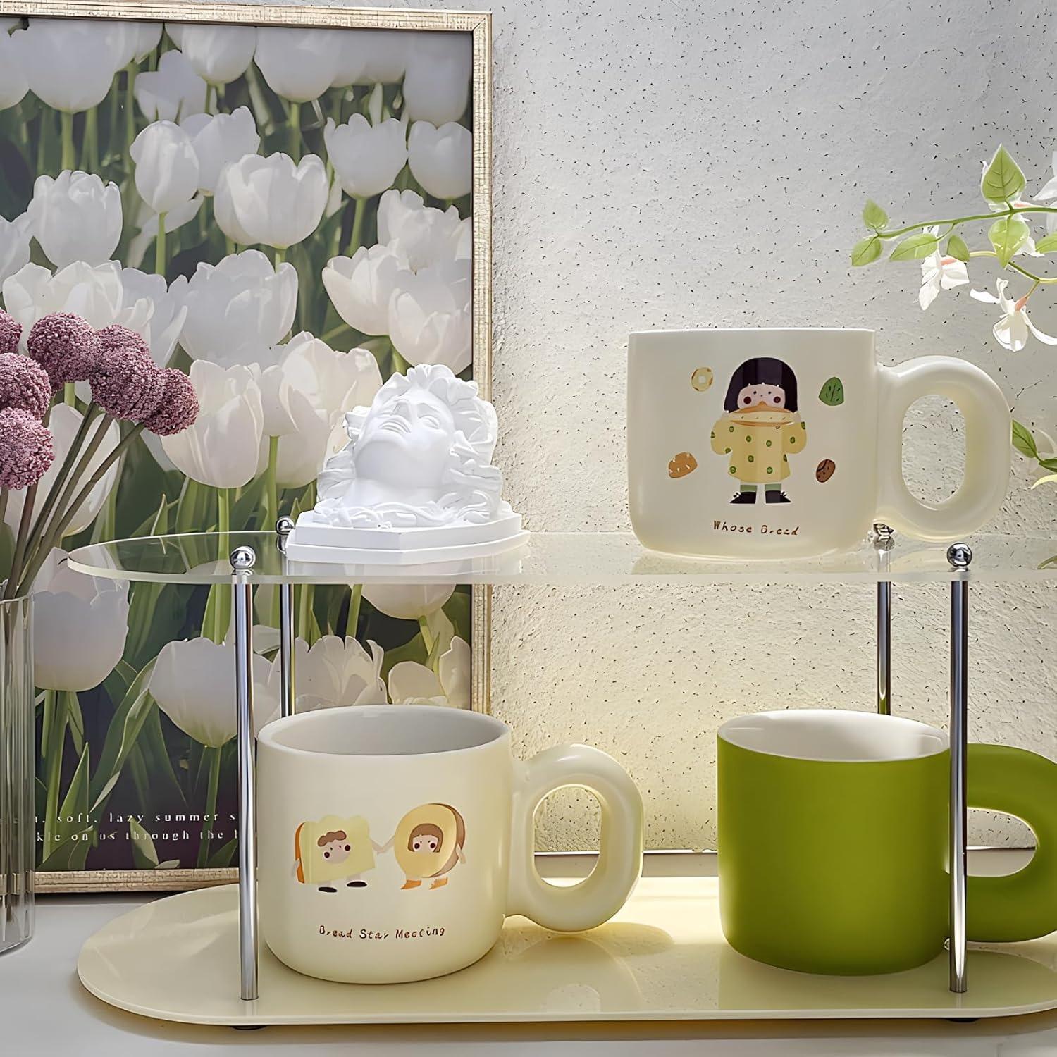 

3 Tier Acrylic Storage Rack Desktop Cups and Perfume Display Stand for Kitchen Living Room and Office Modern Design Organizer