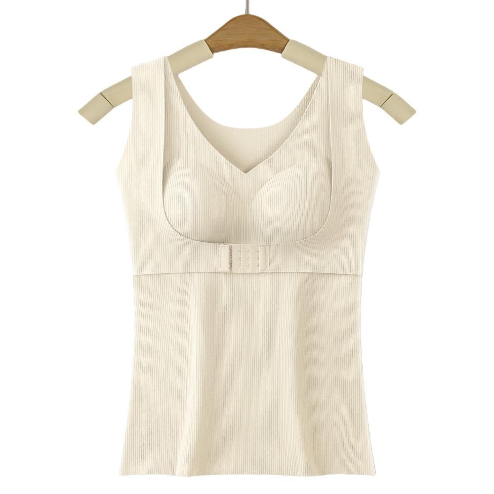 

Velvet Fleece Postpartum Body Shaper Slimming Winter Suspender Vest Thermal Underwear Ladies M тілесний