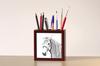 Azteca Horse – Pen holder with a horse, desk organizer with a print | Art-Dog