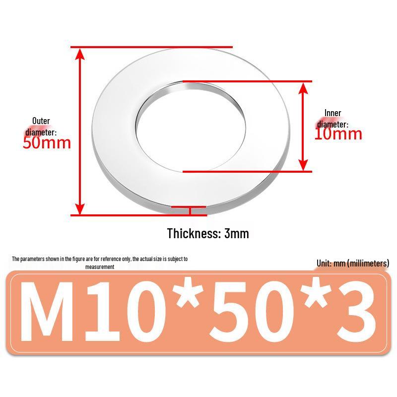 Jin Juntai Thick & Thin Stainless Steel Flat Washer, Round M10-M36